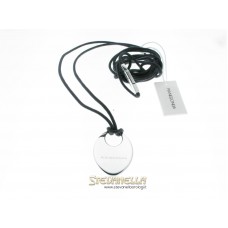 PIANEGONDA collana pendente argento ovale e cordino nero referenza CA010867